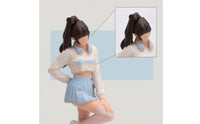 1/64 Miniature Girl Figure Cute Diorama Figure Collectible Ornament for Desk Display