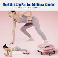 Six-Wheel Ab Wheel, Quiet Abdominal Trainer, Home Fitness, 360° Universal Rotation, TPE Soft Rollers, Anti-Slip Pad