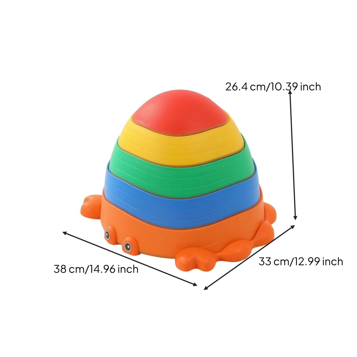 Animal-Shaped Crab Stepping Stone Sensory Stepping Stone with Textured Top Stackable Toy Sturdy for Obstacle Course