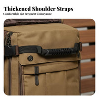 Wear-Resistant Vintage Canvas Backpack Heavy Duty Large Capacity Rucksack Breathable Padded Straps for Travelers, Students