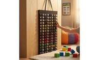Stitched Pockets Toy Car Organizer Vertical Rows Felt Wall Organizer