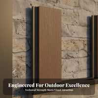 Co-Extruded WPC Siding Anti WPC Wall Panel Waterproof Wood Composite Wallboard for Homeowners, Builders, Courtyard, Outdoor, Balcony