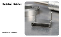Stainless Steel Strapping Buckle L-Shaped Banding Fastener Pipe Insulation Buckle Long-Lasting Metal Strap Fastener