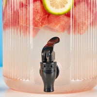 Cold Water Dispenser with Infuser, High Borosilicate Glass Beer Dispenser, Large Capacity Juice Dispenser for Party, Modern Minimalist Style