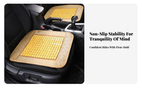 Cooling Beaded Car Seat pad Universal Fit Wooden Bead Seat Mat Breathable Automotive Accessory long-lasting for operators, Commuters, Office Workers, warm Weather, vehicle, Van, extended journey Driving