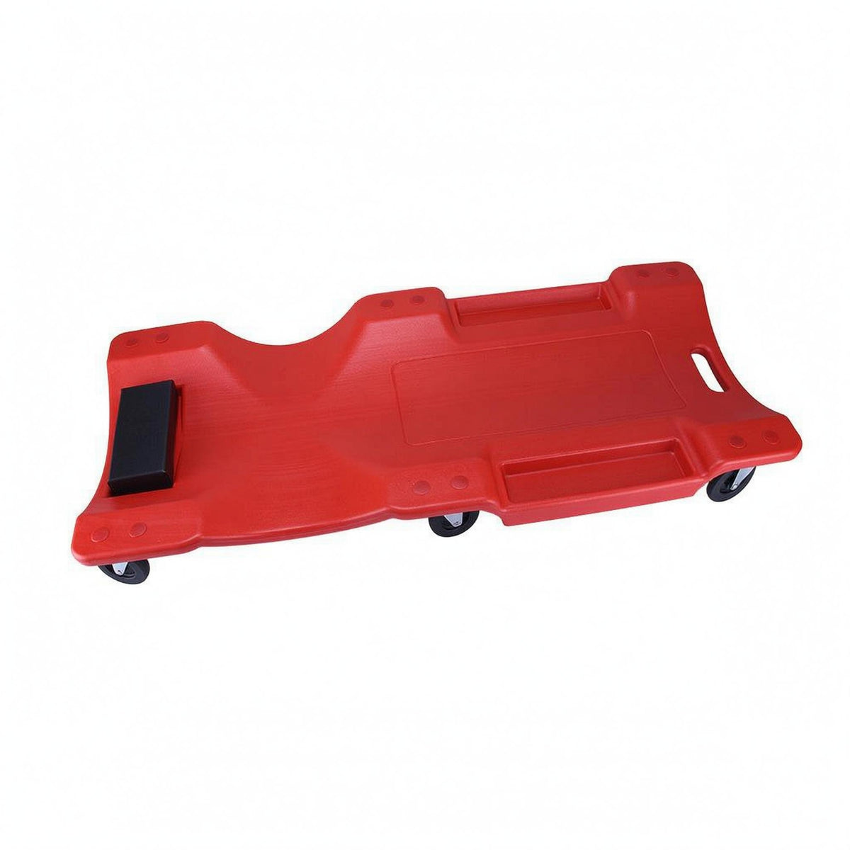 Padded Headrest Blow Molded Rolling Creeper Swivel Casters Mechanic Creeper Board Handhold Opening Vehicle Repair Equipment Contoured Body for Garage