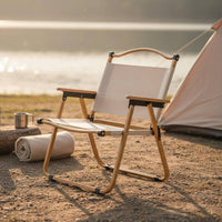 Slip-Resistant Lightweight Aluminum Camping Chair Breathable Material Portable Fishing Chair