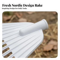 Wooden Handle Rake Versatile Head Rake Strong & Flexible Tines for Farm