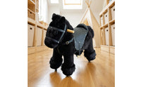 Riding on Horse Caster Wheels Horse-Shaped Rideable Stool Indoor Play Furniture for Kids