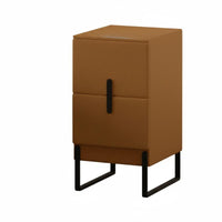 Minimalist stylistic Curved Single-Drawer End Table Luxury Feel Nightstand designer-inspired design aesthetic Bedside Cabinet Spacious Storage for Interior Design aficionados, Residents, Adults, Guest Room, Apartment, Home Office