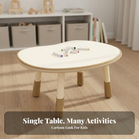 Non-Slip Feet Peanut Shaped Kids Table Child-Safe Design Height Adjustable Toddler Table Rounded Edges Toddler Writing Desk Easy to Clean for Toddlers, Preschoolers, Teachers, Kindergarten, Preschool, Nursery, Playroom