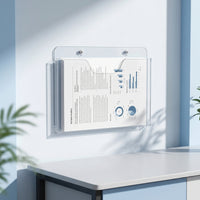 Letter-Size Wall-Mounted Document Holder, Thick Plastic Organizer for Office, Factory, Workshop