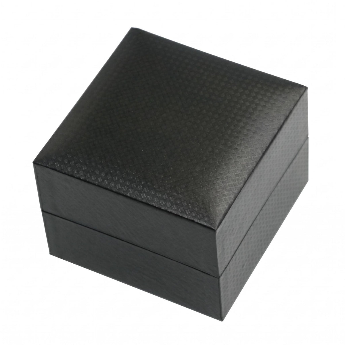 Imitation Leather Hinged-Top Watch Box Embossed Watch Box Hinged Lid Storage Woven Texture