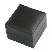 Imitation Leather Hinged-Top Watch Box Embossed Watch Box Hinged Lid Storage Woven Texture