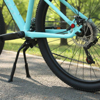 Folding Design Adjustable Aluminum Cycle Kickstand Stable Parking Support Center Mount Bike Stand Non-Slip Sole for Commuting