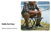 Folds Flat extremely slender Folding Seat Space-Saving Extremelyspace-efficient Travel Seat Lightweight foldable Stool Quick Setup for Travelers, Outdoor aficionados, Train trip, Queuing, outdoor meals, Camping