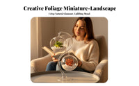 Flat Bottom Micro Landscape Bottle Creative Decor Hanging Glass Terrarium Elegant Design for Home Decorators, Desktop, Living Room, Weddings
