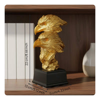 Double-Headed Eagle Statue Artistic Design Resin Eagle Sculpture Hand-Crafted
