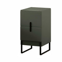 Minimalist stylistic Curved Single-Drawer End Table Luxury Feel Nightstand designer-inspired design aesthetic Bedside Cabinet Spacious Storage for Interior Design aficionados, Residents, Adults, Guest Room, Apartment, Home Office