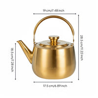 Large Capacity Water Boiler Versatile Stovetop Kettle Easy to Clean Stainless Steel Stovetop Kettle for Restaurant