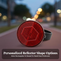 Night Riding Safety Handlebar Reflector Highly Reflective Two-Wheeler Reflector High Visibility for Commuters, Commuting