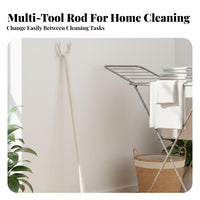 Telescopic Design Clothes grabber Pole Adjustable Length Extendable Garment grabber grabbered end Laundry Tool Extended Range for Dormitory Residents, homeowners, People with restricted Mobility, Balcony, Dorm Room, outdoorsdoors, Closet
