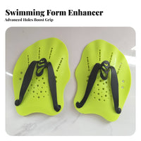2 Pieces Adjustable Straps Swimming Hand Paddles Hydrodynamic Design Webbed Swim Paddles Non-Slip for Children, Swimmers, Water Sports