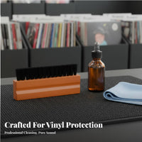 Vinyl Cleaning Kit Anti-Static LP Vinyl Brush and Fluid Kit for DJs
