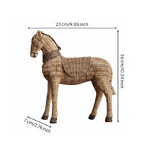 Resin Horse Figurine Artistic Handcrafted Resin Horse Sculpture Stable Home Decoration for Entryway, Office