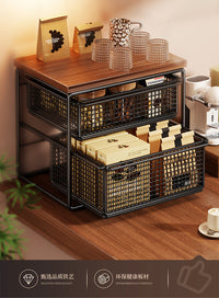 Countertop Coffee Machine Accessory Storage Rack, Cup and Capsule Organizer