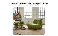 Light Luxury Design Armless Tufted Lounger High-Resilience Foam Lounge Chair Ergonomic Design Leisure Sofa Skin-Friendly Textile for Apartment Dwellers, Homeowners, Small Areas, Living Room, Bedroom, Reading Nook
