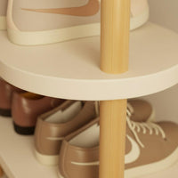 Space Saving Multi-Tier Shoe Rack Easy Assembly Freestanding Shoe Shelf Rounded Corners for Entryway