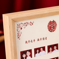 Wooden Photo Stand 2 Inches Holds 10 Photos Wedding Anniversary Photo Frame Tabletop Stylish
