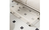 Movable Under Sofa Storage Storage Unit Space Saving Drawer Design Storage Basket Lockable Wheels Pull-out Basket Storage Unit Mesh Design for Children, Living Room