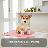 Easy to Clean Silicone Pee Pad Holder Reusable Dog Potty Training Tray Waterproof Wall Protecting Pee Pad Holder Leak Proof for Dogs, Young Dogs, Apartment Living, Travel