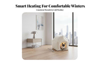 Heated Pet House Constant Temperature Heating Pet Bed Automatic Overheat Protection Enclosed Shelter for Feline Companions, Feline Owners, Winter