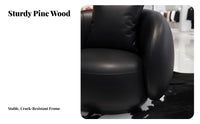 Modern Design Rounded Tub Chair Curved Outline Upholstered Circle Lounger Deep Seat Seating Furniture Multi-Purpose for Business Owners, Interior Designers, Reception Area, Hotel Lobby, Lounge, Living Room