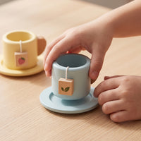Wooden Tea Set Wooden Tea Party Set Imaginative Playset for Toddlers