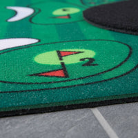 Simulated Course Design Indoor Putting Mat Velvet Surface Putting Training Mat Anti-Slip Bottom Golf Practice Carpet Non-Skid Backing for Beginners, Office, Home