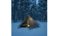 Hot Tent with Warming Device Jack Waterproof Cold Weather Camping Tent Snow Barrier Single Pole for Hunters, Backpacking