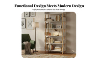 Multi-Layer Design Mobile Bookshelf With Wheels Movable Bookcase Space-Saving Mobile Storage Rack Multifunctional for Students, Kids, Living Room, Bedroom, Office
