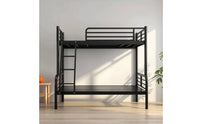 Space-Saving Double-Deck Bed Frame Heavy Duty Metal Bunk Bed Compact Furniture Long-Lasting for Dorm Room
