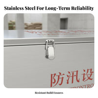 Stainless Steel Sandbag Box Heavy Duty Flood Control Sandbag Chest Weather Resistant Emergency Sand Storage Bin for Business Owners, Public Facilities