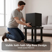 Floor Speaker Stand Elevated Engineered Surround Sound Speaker Stand Heavy Duty Steel Construction for Home Theater Enthusiasts, Studio-Grade Studio