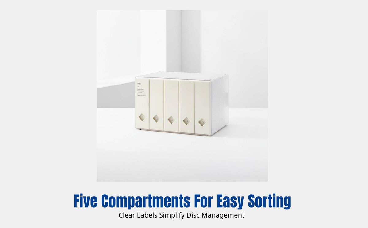 CD Storage Box, Creative Large Capacity Disc Organizer, Minimalist Design, Multi-Compartment, Home Office