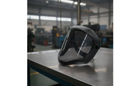Full Face Visor Curved Face Visor with Adjustable Headband Safeguarding Hood Clear Anti-Fog for Grinders, Grinding