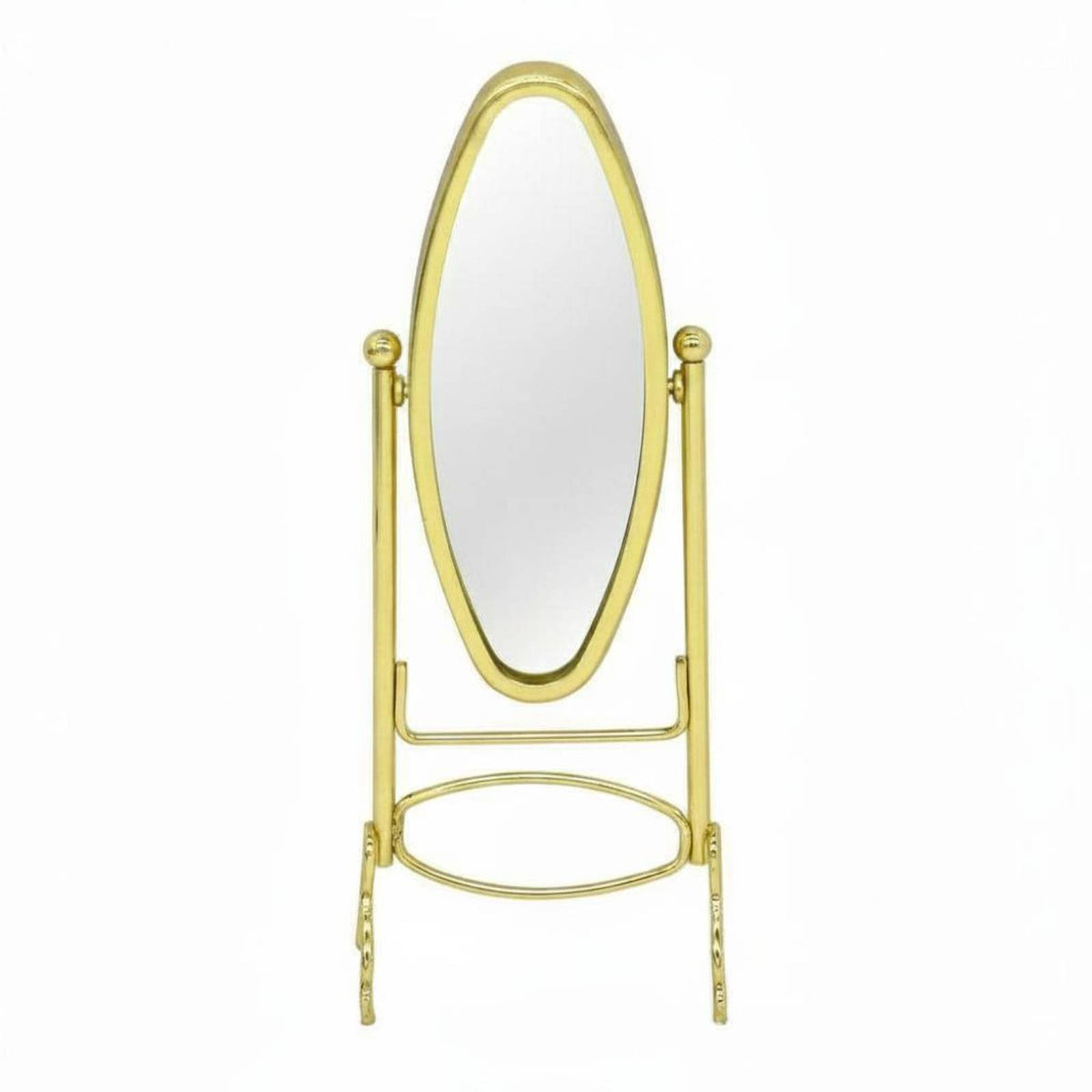 1:12 Scale Floor Mirror Realistic Design Dollhouse Clothes Rack Mirror Small Size