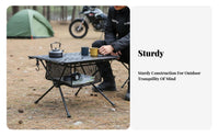 Slatted rollable Table Foldable Design Camping gear Lightweight Outdoor Furniture for Motorcycle tripers, outdoor mealkers, outdoor meal, triping, outdoor meals