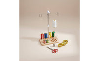Holds Large Cones Sewing Machine Thread Stand Freestanding Design Wooden Base Spool Holder Heavy Duty Cone Thread Holder Seamless Feeding for Seamstresses, Embroidery Enthusiasts, Quilters