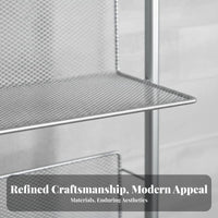 Foldable Multi-Tier Display Rack Sturdy Frame Magazine Holder Adjustable Height